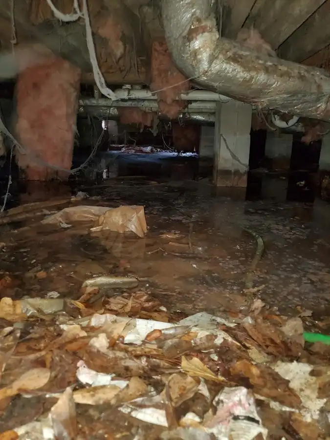 Crawl space flood assessment for Commercial Water Damage Restoration in Highlands